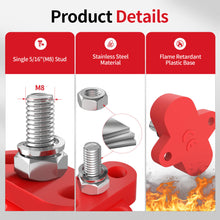 Load image into Gallery viewer, 12V Power Distribution Block – Positive or Negative | 250A | Single Stud Terminal