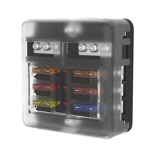 Load image into Gallery viewer, Heavy-Duty Waterproof 12V 6-Circuit Fuse Block with LED Indicators