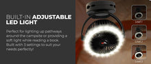 Load image into Gallery viewer, KickAss Portable 5V Clip Fan with White LED Light