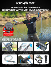 Load image into Gallery viewer, KickAss Portable Camping Shower with Lithium Battery