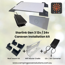 Load image into Gallery viewer, Starlink Gen 3 (V4) 12v/24v Caravan Installation kit
