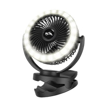 Load image into Gallery viewer, KickAss Portable 5V Clip Fan with White LED Light