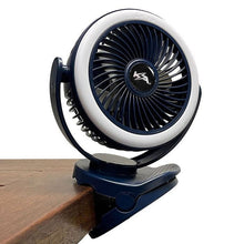 Load image into Gallery viewer, KickAss Portable 5V Clip Fan with White LED Light