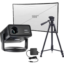 Load image into Gallery viewer, KickAss Projector & 100" Eyelet Screen Cinema Package