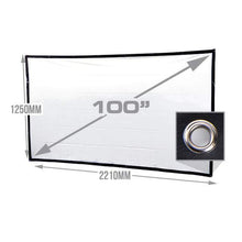 Load image into Gallery viewer, KickAss Projector & 100" Eyelet Screen Cinema Package