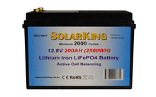 Load image into Gallery viewer, SolarKing 12v 200AH lithium battery