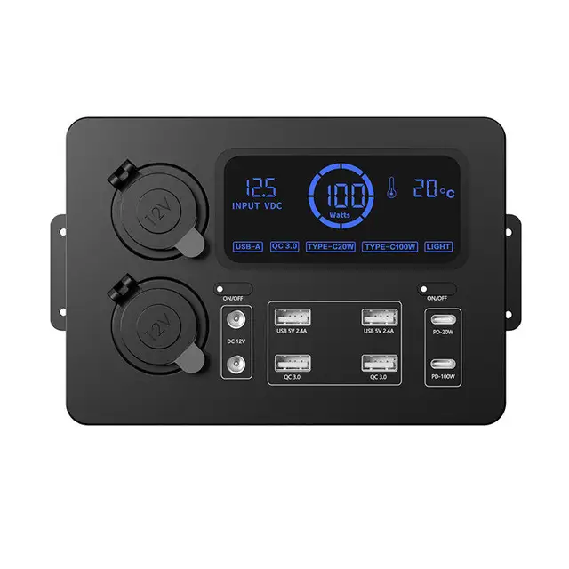 12V Mini Power Box - 2 x Anderson, 6 x USB & 2 x Cig Sockets – Camping ...