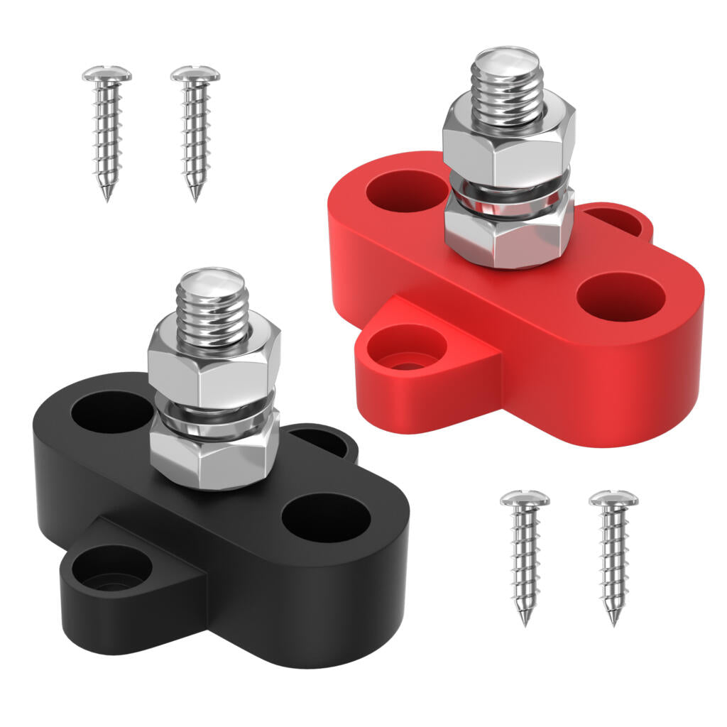 12V Power Distribution Block – Positive or Negative | 250A | Single Stud Terminal