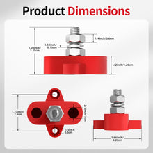 Load image into Gallery viewer, 12V Power Distribution Block – Positive or Negative | 250A | Single Stud Terminal
