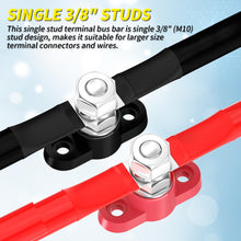 Load image into Gallery viewer, 12V Power Distribution Block – Positive or Negative | 250A | Single Stud Terminal
