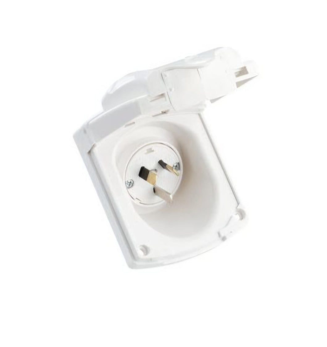 Clipsal Inlet socket 3 pin 240v 15A IP34 White or Black