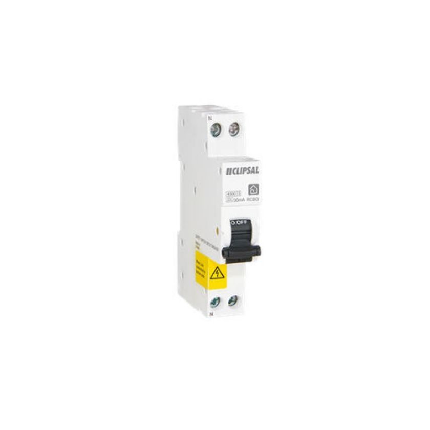 Clipsal Combination RCD Circuit Breaker RCBO 1P+N 16 Amp 240V AC 4.5 kA 1Module 18mm DIN Rail
