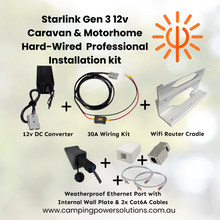 Load image into Gallery viewer, Starlink Gen 3 12v Caravan &amp; Motorhome Hard-Wired Professional Installation Kit
