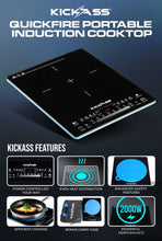 Load image into Gallery viewer, KickAss Quickfire 2000W Portable Induction Cook top
