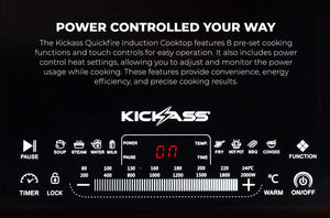 KickAss Quickfire 2000W Portable Induction Cook top