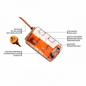 Ampfibian RV-PLUS 15AMP to 10AMP Caravan Power Adaptor – Safe, Legal, and Weatherproof