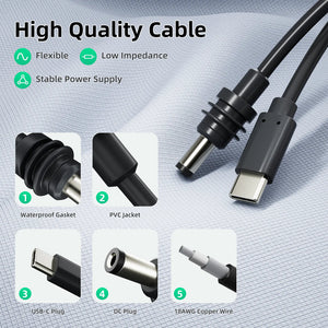 Starlink Mini 12v Cigarette Socket Power Supply With USB-C to DC Cable