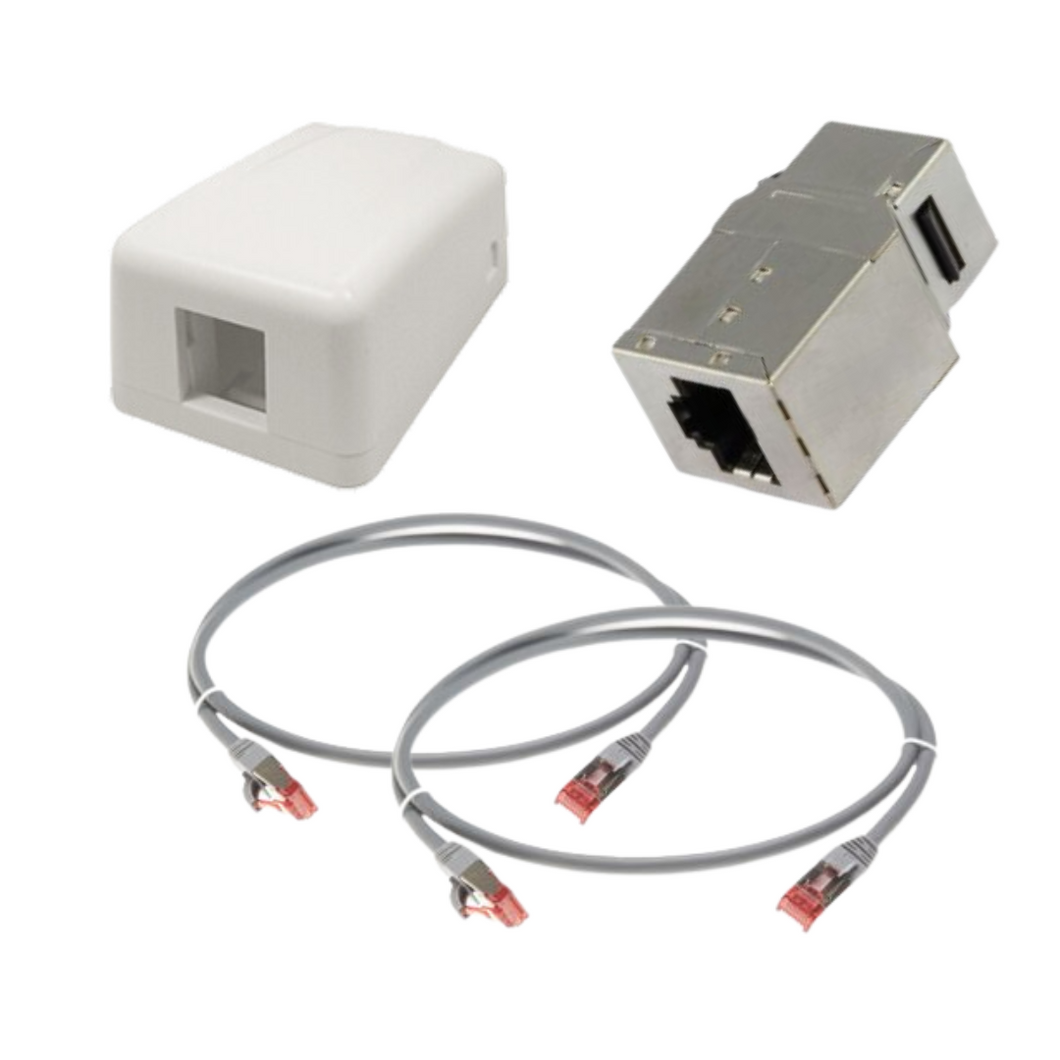 Cat6A Shielded Internal Wall Plate And Cable Kit