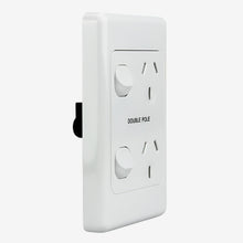 Load image into Gallery viewer, Double Pole Double Power Point- Vertical  | 10A 250V | Caravan-Ready
