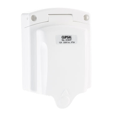 Clipsal Waterproof Outlet 3 pin 240v 10A IP34 White or Black