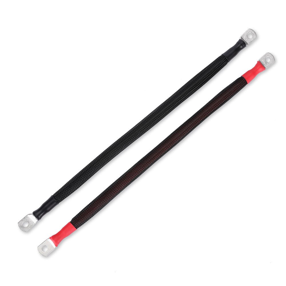 400mm Battery Joiner Cable Pair (Black & Red) – 2 AWG, 100A
