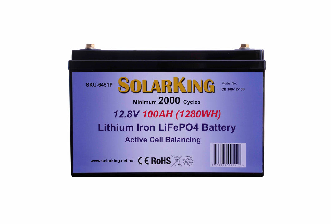 SolarKing 12v 100AH Lithium Battery